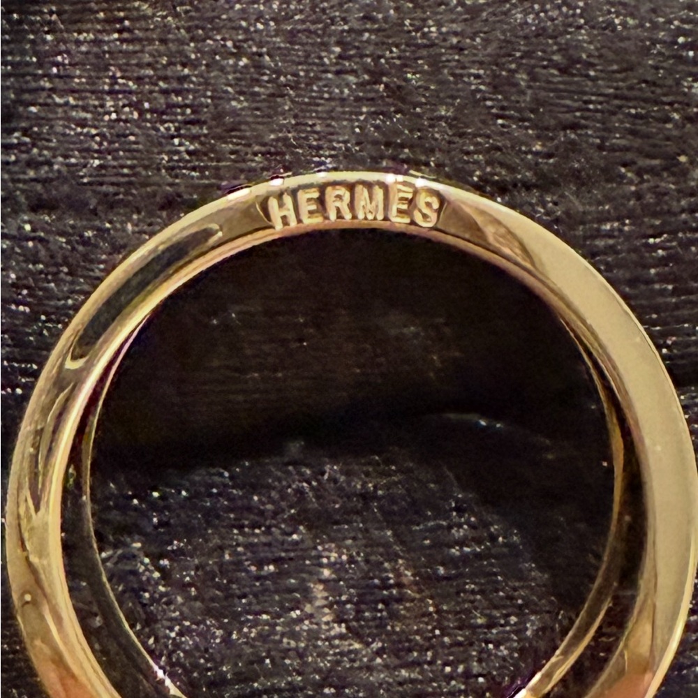 Herms Silver Crossover Ring - image 6